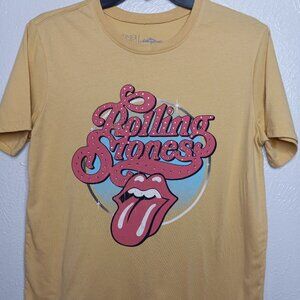 Rolling Stones yellow/mustard color t-shirt Size XS